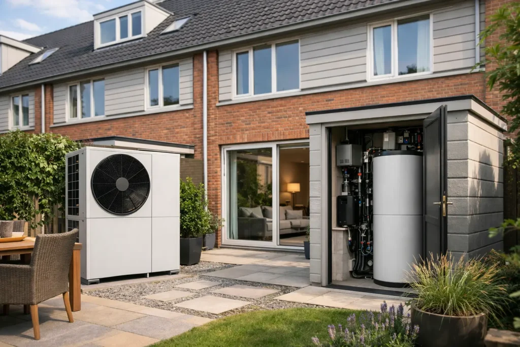 All electric warmtepomp in een tussenwoning