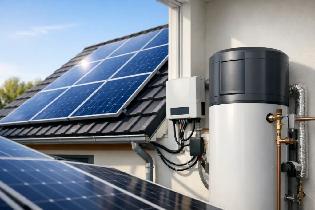 Warmtepompboiler aansluiten op zonnepanelen