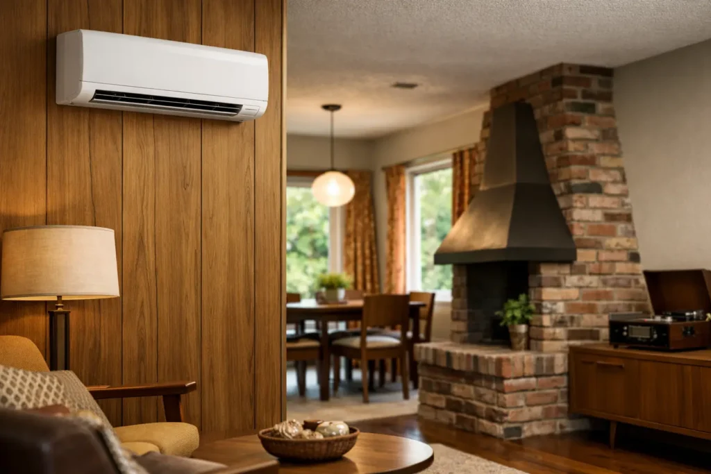 Airco installatie in een jaren 70 woning